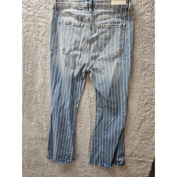 Cello Striped High‎ Rise Skinny Flare Jeans Size 11 - Inseam 28 Waist 30 - Picture 3 of 4